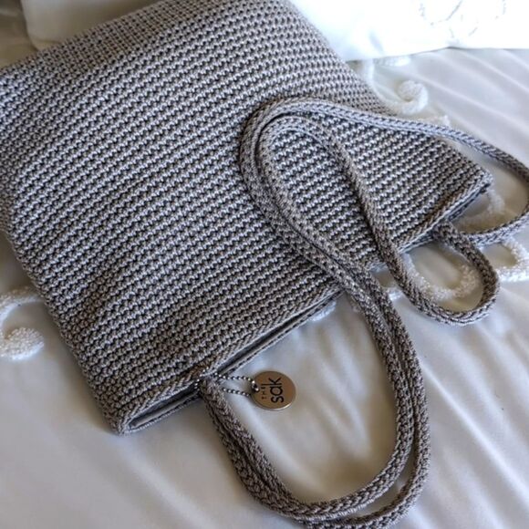 The Sak -Double Woven Macrame Crochet Shoulder Bag - Picture 11 of 13